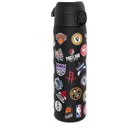 Ion8 NBA Water Bottle, 500 ml/18 oz, Leak Proof, Easy to Open, Secure Lock, Dishwasher Safe, BPA Free, Hygienic Flip Cover, Carry Handle, Fits Cup Holders, Easy Clean, Carbon Neutral, Multi Teams