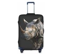NBAGHPQ Animal Rhino Print Universal Stylish Suitcase Cover Elastic Washable Anti Scratch Luggage Protector