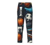 NBAGHPQ Baseball Basketball Football Hockey Print Casual Wear Home Relaxation Soft Pajama Pants Women Men Trousers Themed Parties