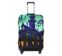 NBAGHPQ Black Haunted Mansion Print Double Sided Elastic Protection Universal Suitcase Cover Unique Luggage Protector