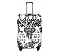 NBAGHPQ Bohemian Elephant Pattern Print Universal Stylish Suitcase Cover Elastic Washable Anti Scratch Luggage Protector