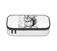 NBAGHPQ Cartoon Squirrel Print Functionality Large Storage Pencil Case Stationery Organizer Teens Students Adults