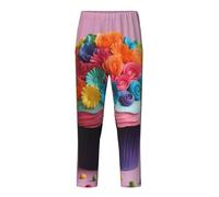 NBAGHPQ Colorful Cupcakes Rainbow Flower Cake Print Casual Wear Home Relaxation Soft Pajama Pants Women Men Trousers Themed Parties