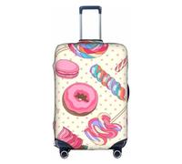 NBAGHPQ Colorful Sweet Lollipop Cupcake Donut Print Universal Stylish Suitcase Cover Elastic Washable Anti Scratch Luggage Protector