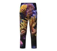 NBAGHPQ Coral Reef Print Casual Wear Home Relaxation Soft Pajama Pants Women Men Trousers Themed Parties