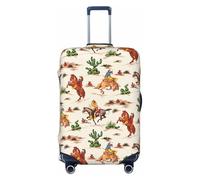NBAGHPQ Cowboy Ride Horse Print Double Sided Elastic Protection Universal Suitcase Cover Unique Luggage Protector
