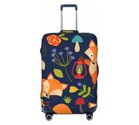 NBAGHPQ Cute Animal Fox Flower Print Double Sided Elastic Protection Universal Suitcase Cover Unique Luggage Protector