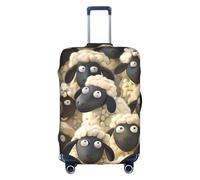 NBAGHPQ Cute Cartoon Sheep Print Universal Stylish Suitcase Cover Elastic Washable Anti Scratch Luggage Protector