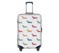 NBAGHPQ Cute Dachshound Dogs Print Universal Stylish Suitcase Cover Elastic Washable Anti Scratch Luggage Protector