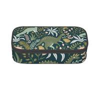 NBAGHPQ Cute Dinosaur Print Functionality Large Storage Pencil Case Stationery Organizer Teens Students Adults