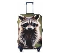 NBAGHPQ Cute Raccoon Print Double Sided Elastic Protection Universal Suitcase Cover Unique Luggage Protector