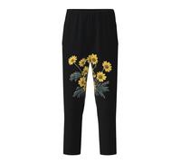NBAGHPQ Daisy Flower Pattern Print Casual Wear Home Relaxation Soft Pajama Pants Women Men Trousers Themed Parties