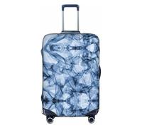 NBAGHPQ Dark Blue Marble Print Universal Stylish Suitcase Cover Elastic Washable Anti Scratch Luggage Protector