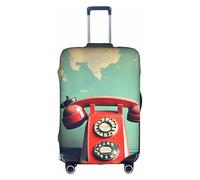 NBAGHPQ England UK Retro London Telephone Print Universal Stylish Suitcase Cover Elastic Washable Anti Scratch Luggage Protector