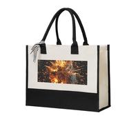 NBAGHPQ Explosion Firework 3d Print Large Capacity Canvas Tote Bag Women Men Gift For Daily Use Birthday Mother'S Day