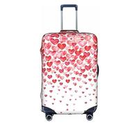 NBAGHPQ Falling Red Hearts Print Universal Stylish Suitcase Cover Elastic Washable Anti Scratch Luggage Protector