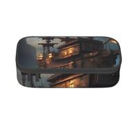 NBAGHPQ Fantasy Pirate Ship Print Functionality Large Storage Pencil Case Stationery Organizer Teens Students Adults