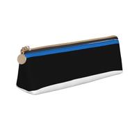 NBAGHPQ Flag of Estonia Print Stylish High-Capacity Leather Pencil Case Zippered Triangle Pouch Pens Boys Girls