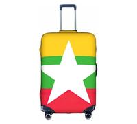 NBAGHPQ Flag of Myanmar Print Universal Stylish Suitcase Cover Elastic Washable Anti Scratch Luggage Protector