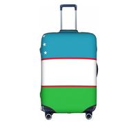 NBAGHPQ Flag of The Republic of Uzbekistan Print Universal Stylish Suitcase Cover Elastic Washable Anti Scratch Luggage Protector