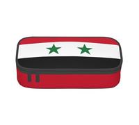 NBAGHPQ Flag of The Syrian Arab Republic Print Functionality Large Storage Pencil Case Stationery Organizer Teens Students Adults