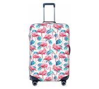 NBAGHPQ Flamingo Bird Green Plant Leaf Print Double Sided Elastic Protection Universal Suitcase Cover Unique Luggage Protector
