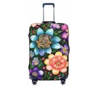 NBAGHPQ Flower Diamond Paintings Print Double Sided Elastic Protection Universal Suitcase Cover Unique Luggage Protector
