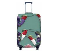 NBAGHPQ Flower Hummingbirds Embroiderys Print Double Sided Elastic Protection Universal Suitcase Cover Unique Luggage Protector