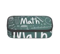 NBAGHPQ Formulas Shapes Theory Math Lesson Word Print Functionality Large Storage Pencil Case Stationery Organizer Teens Students Adults