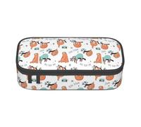 NBAGHPQ Funny Cute Animal Sloth Music Print Functionality Large Storage Pencil Case Stationery Organizer Teens Students Adults