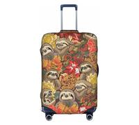 NBAGHPQ Funny Sloths Print Universal Stylish Suitcase Cover Elastic Washable Anti Scratch Luggage Protector