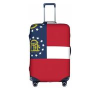 NBAGHPQ Georgia Flag Print Universal Stylish Suitcase Cover Elastic Washable Anti Scratch Luggage Protector