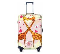 NBAGHPQ Giraffe Heart Flower Butterfly Print Double Sided Elastic Protection Universal Suitcase Cover Unique Luggage Protector