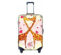 NBAGHPQ Giraffe Heart Flower Butterfly Print Universal Stylish Suitcase Cover Elastic Washable Anti Scratch Luggage Protector