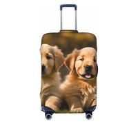 NBAGHPQ Golden Retriever Dogs Puppies Pets Print Double Sided Elastic Protection Universal Suitcase Cover Unique Luggage Protector