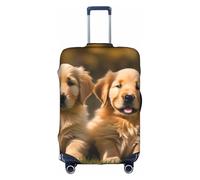 NBAGHPQ Golden Retriever Dogs Puppies Pets Print Universal Stylish Suitcase Cover Elastic Washable Anti Scratch Luggage Protector