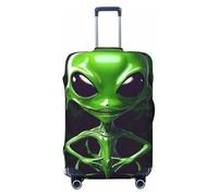 NBAGHPQ Green Alien Print Double Sided Elastic Protection Universal Suitcase Cover Unique Luggage Protector
