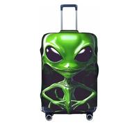 NBAGHPQ Green Alien Print Universal Stylish Suitcase Cover Elastic Washable Anti Scratch Luggage Protector