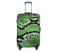NBAGHPQ Green Snakeskin Print Universal Stylish Suitcase Cover Elastic Washable Anti Scratch Luggage Protector