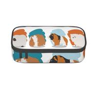 NBAGHPQ Guinea Pig Illustration Print Functionality Large Storage Pencil Case Stationery Organizer Teens Students Adults