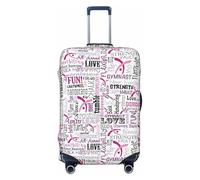 NBAGHPQ Gymnastics Pink Print Double Sided Elastic Protection Universal Suitcase Cover Unique Luggage Protector