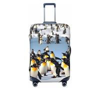 NBAGHPQ Happy Penguin Print Double Sided Elastic Protection Universal Suitcase Cover Unique Luggage Protector