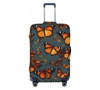 NBAGHPQ Heaps of Orange Monarch Butterflies Print Double Sided Elastic Protection Universal Suitcase Cover Unique Luggage Protector