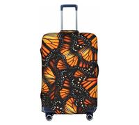 NBAGHPQ Heaps of Orange Monarch Butterflies Print Universal Stylish Suitcase Cover Elastic Washable Anti Scratch Luggage Protector