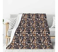 NBAGHPQ I Love French Bulldog Print Thick Blankets Bed Camping Travel Flannel Lightweight Warm Blanket Comfort Couch