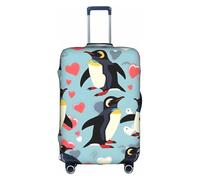 NBAGHPQ I Love Penguins Print Universal Stylish Suitcase Cover Elastic Washable Anti Scratch Luggage Protector