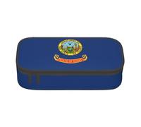 NBAGHPQ Idaho State Flag Print Functionality Large Storage Pencil Case Stationery Organizer Teens Students Adults