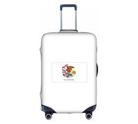 NBAGHPQ Illinois State Flag Print Universal Stylish Suitcase Cover Elastic Washable Anti Scratch Luggage Protector