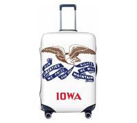 NBAGHPQ Iowa State Flag Print Double Sided Elastic Protection Universal Suitcase Cover Unique Luggage Protector