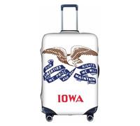 NBAGHPQ Iowa State Flag Print Universal Stylish Suitcase Cover Elastic Washable Anti Scratch Luggage Protector